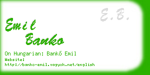 emil banko business card